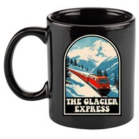 The Glacier Express Switzerland Swiss Train Mountains Winter 11oz C Handle Ceramic Mug