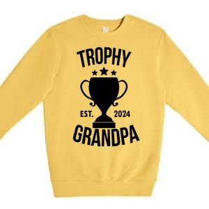 Trophy Grandpa Est 2024 Premium Crewneck Sweatshirt