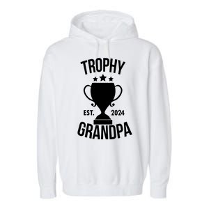 Trophy Grandpa Est 2024 Garment-Dyed Fleece Hoodie