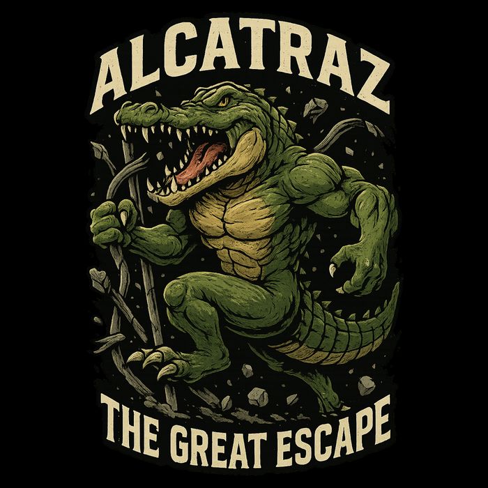 The Great Escape Alligator Alcatraz Drawstring Bag