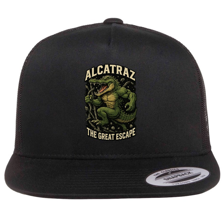 The Great Escape Alligator Alcatraz Flat Bill Trucker Hat