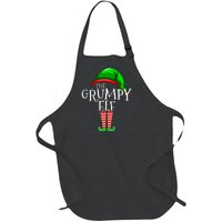 The Grumpy Elf Family Matching Group Christmas Full-Length Apron With Pockets