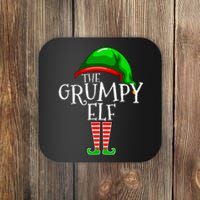 The Grumpy Elf Family Matching Group Christmas Coaster