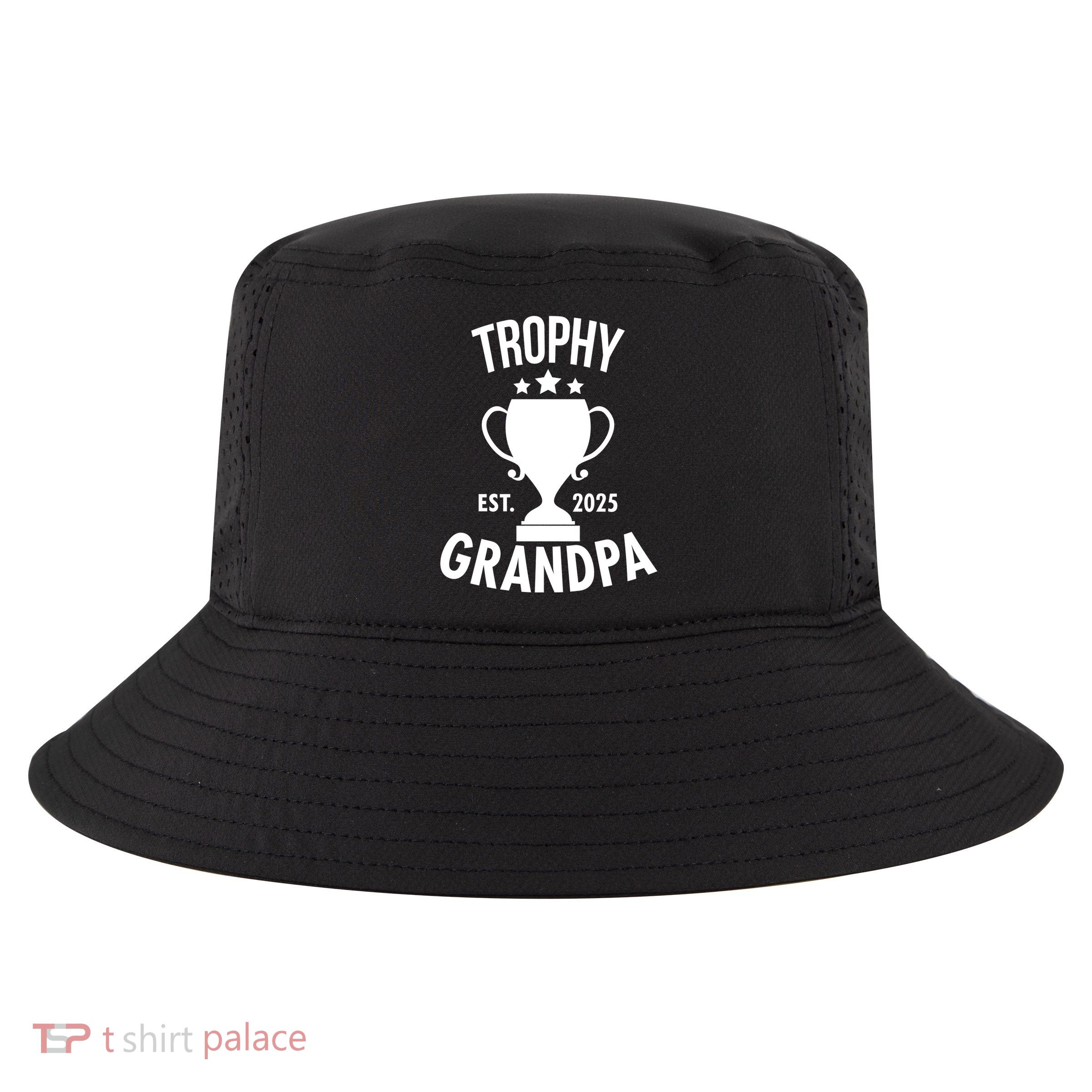 Trophy Grandpa Est 2025 Cool Comfort Performance Bucket Hat