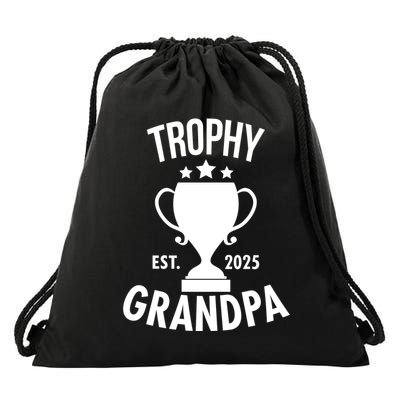 Trophy Grandpa Est 2025 Drawstring Bag