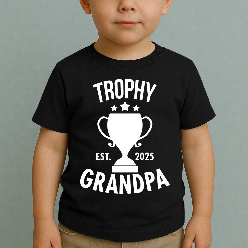 Trophy Grandpa Est 2025 Toddler T-Shirt