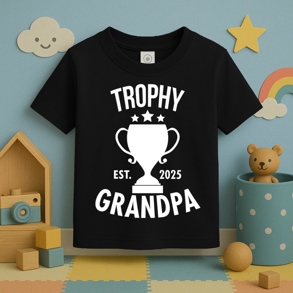 Trophy Grandpa Est 2025 Toddler T-Shirt