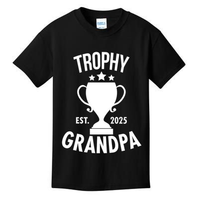Trophy Grandpa Est 2025 Kids T-Shirt