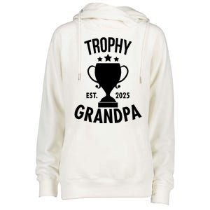 Trophy Grandpa Est 2025 Womens Funnel Neck Pullover Hood