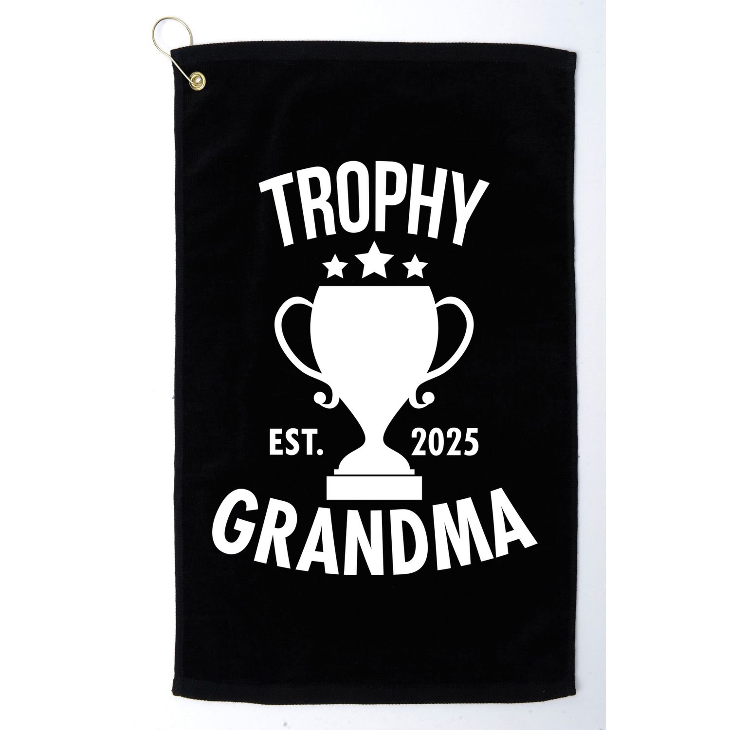 Trophy Grandma Est 2025 Golf Towel
