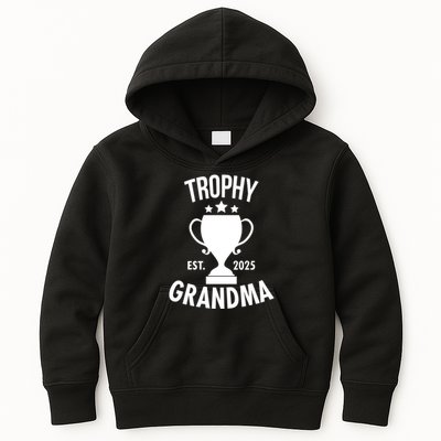 Trophy Grandma Est 2025 Kids Hoodie