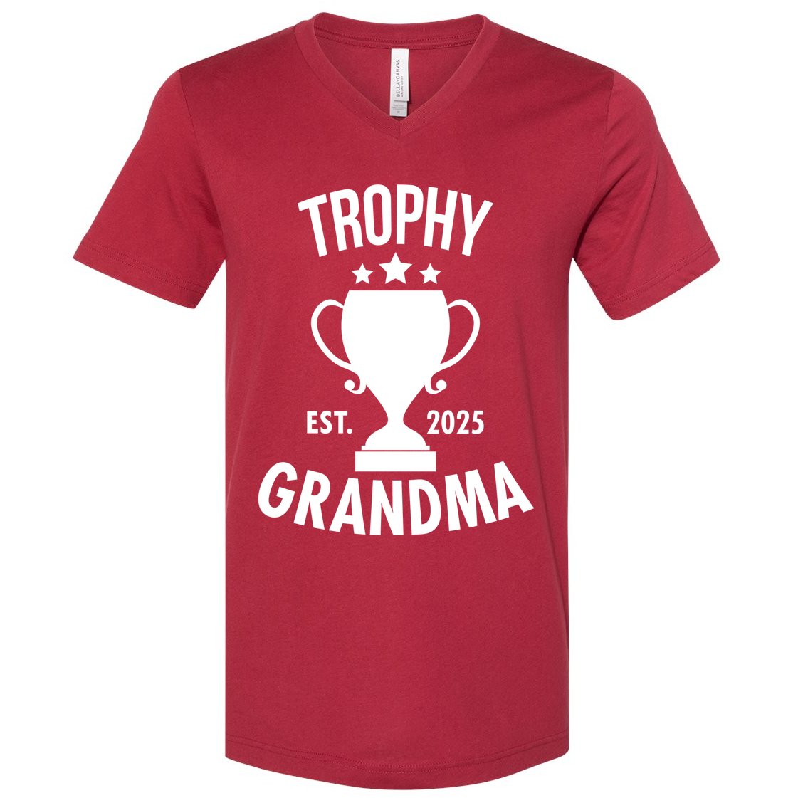 Trophy Grandma Est 2025 V-Neck T-Shirt