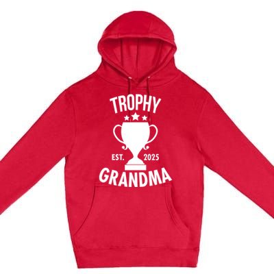 Trophy Grandma Est 2025 Premium Pullover Hoodie