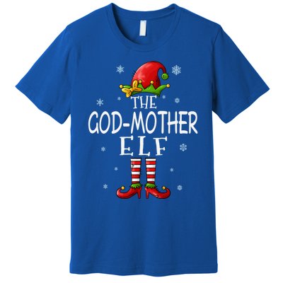 The Godmother Elf Funny Grandma Groupe Matching Christmas Gift Premium T-Shirt