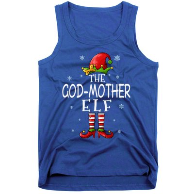 The Godmother Elf Funny Grandma Groupe Matching Christmas Gift Tank Top