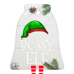 The Grumpy Elf Matching Christmas Ceramic Bell Ornament