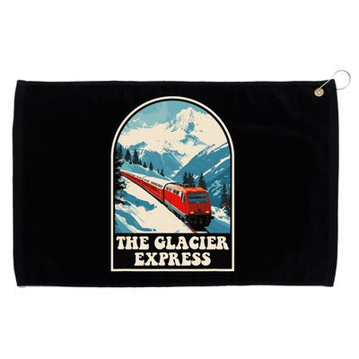 The Glacier Express Switzerland Swiss Train Mountains Winter Grommeted Golf Towel