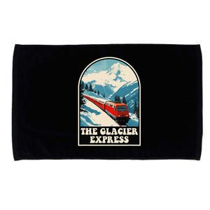 The Glacier Express Switzerland Swiss Train Mountains Winter Microfiber Hand Towel