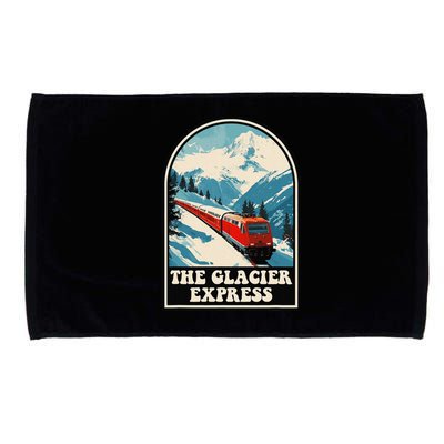 The Glacier Express Switzerland Swiss Train Mountains Winter Microfiber Hand Towel