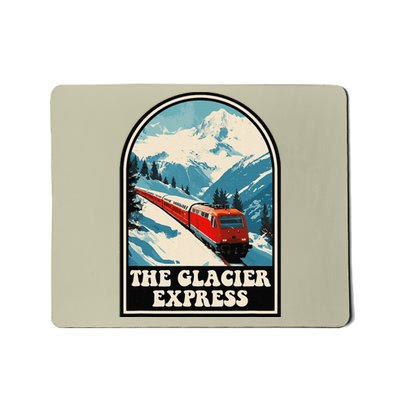 The Glacier Express Switzerland Swiss Train Mountains Winter Mousepad