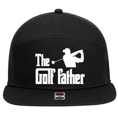 The Golf Father Funny Parody Best Golf Dad Fathers Day Love Funny Gift 7 Panel Mesh Trucker Snapback Hat