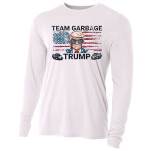 Team Garbage For Trump 2024 Funny Conservative Republican Cooling Performance Long Sleeve Crew