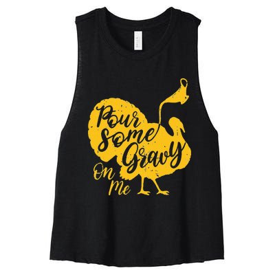 Thanksgiving Gravy Feast Pour on the Joy! Women's Racerback Cropped Tank