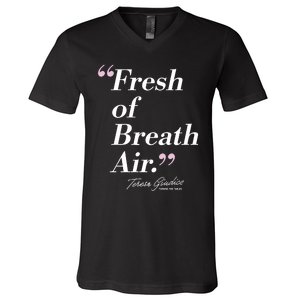 Teresa Giudice Fresh Of Breath Air Turning The Tables V-Neck T-Shirt