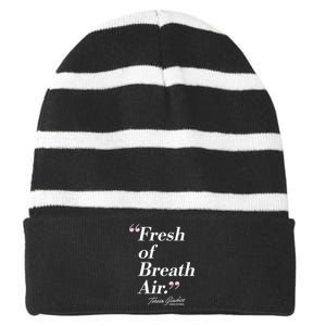 Teresa Giudice Fresh Of Breath Air Turning The Tables Striped Beanie with Solid Band