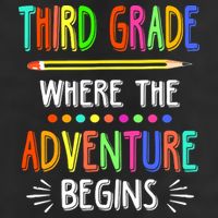 Third Grade Funny Where The Adventure Begins Teacher Golf Towel