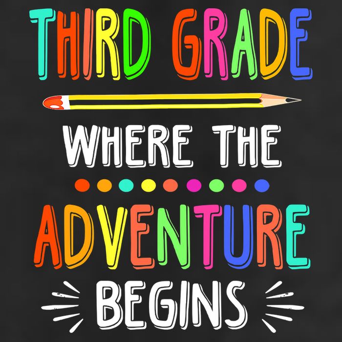 Third Grade Funny Where The Adventure Begins Teacher Golf Towel