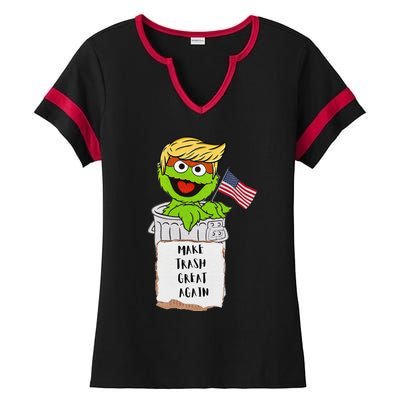 Trump Garbage Funny Gift Ladies Halftime Notch Neck Tee