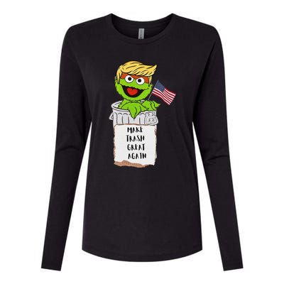 Trump Garbage Funny Gift Womens Cotton Relaxed Long Sleeve T-Shirt