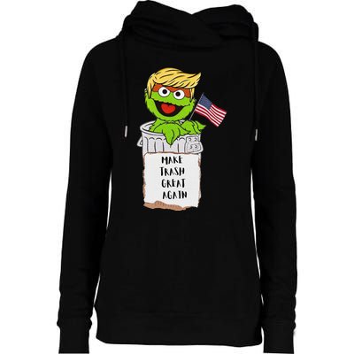 Trump Garbage Funny Gift Womens Funnel Neck Pullover Hood