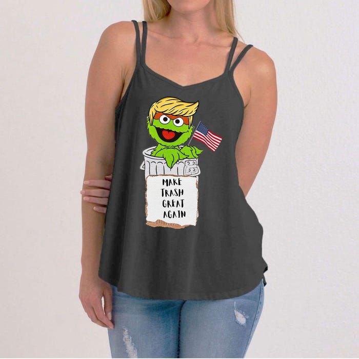 Trump Garbage Funny Gift Women's Strappy Tank