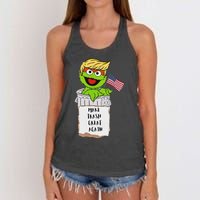 Trump Garbage Funny Gift Women's Knotted Racerback Tank