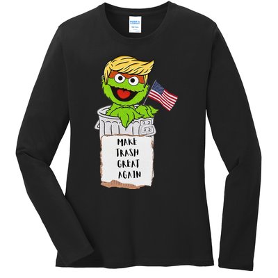 Trump Garbage Funny Gift Ladies Long Sleeve Shirt