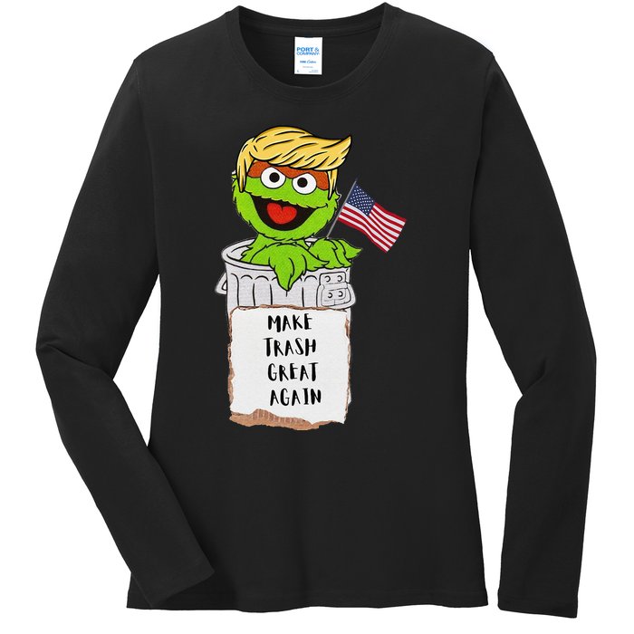 Trump Garbage Funny Gift Ladies Long Sleeve Shirt