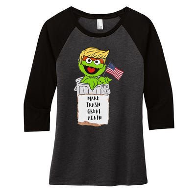 Trump Garbage Funny Gift Women's Tri-Blend 3/4-Sleeve Raglan Shirt