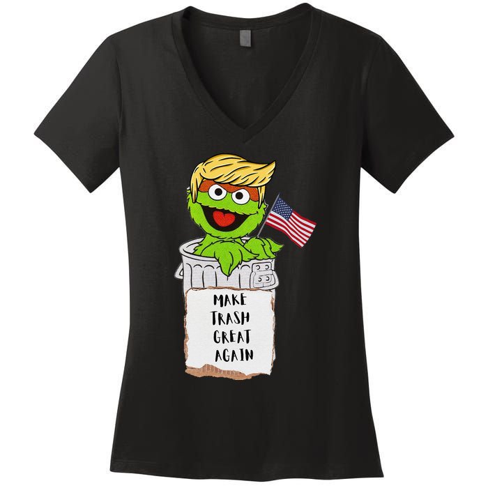 Trump Garbage Funny Gift Women's V-Neck T-Shirt