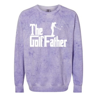 The Golffather Funny Golf Design Golfer Gift Colorblast Crewneck Sweatshirt