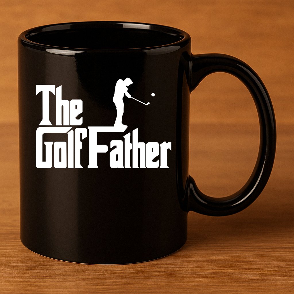 The Golffather Funny Golf Design Golfer Gift 11oz C Handle Ceramic Mug