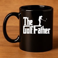 The Golffather Funny Golf Design Golfer Gift 11oz C Handle Ceramic Mug