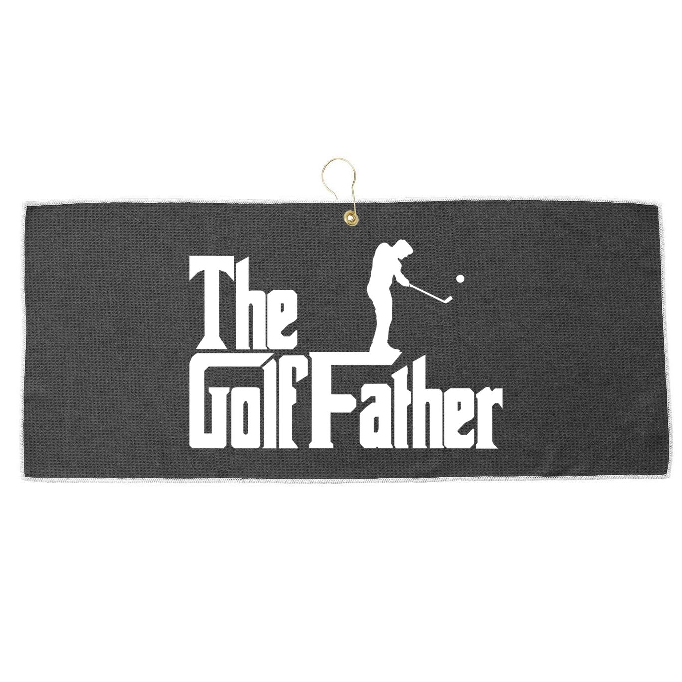 The Golffather Funny Golf Design Golfer Gift Large Microfiber Waffle Golf Towel
