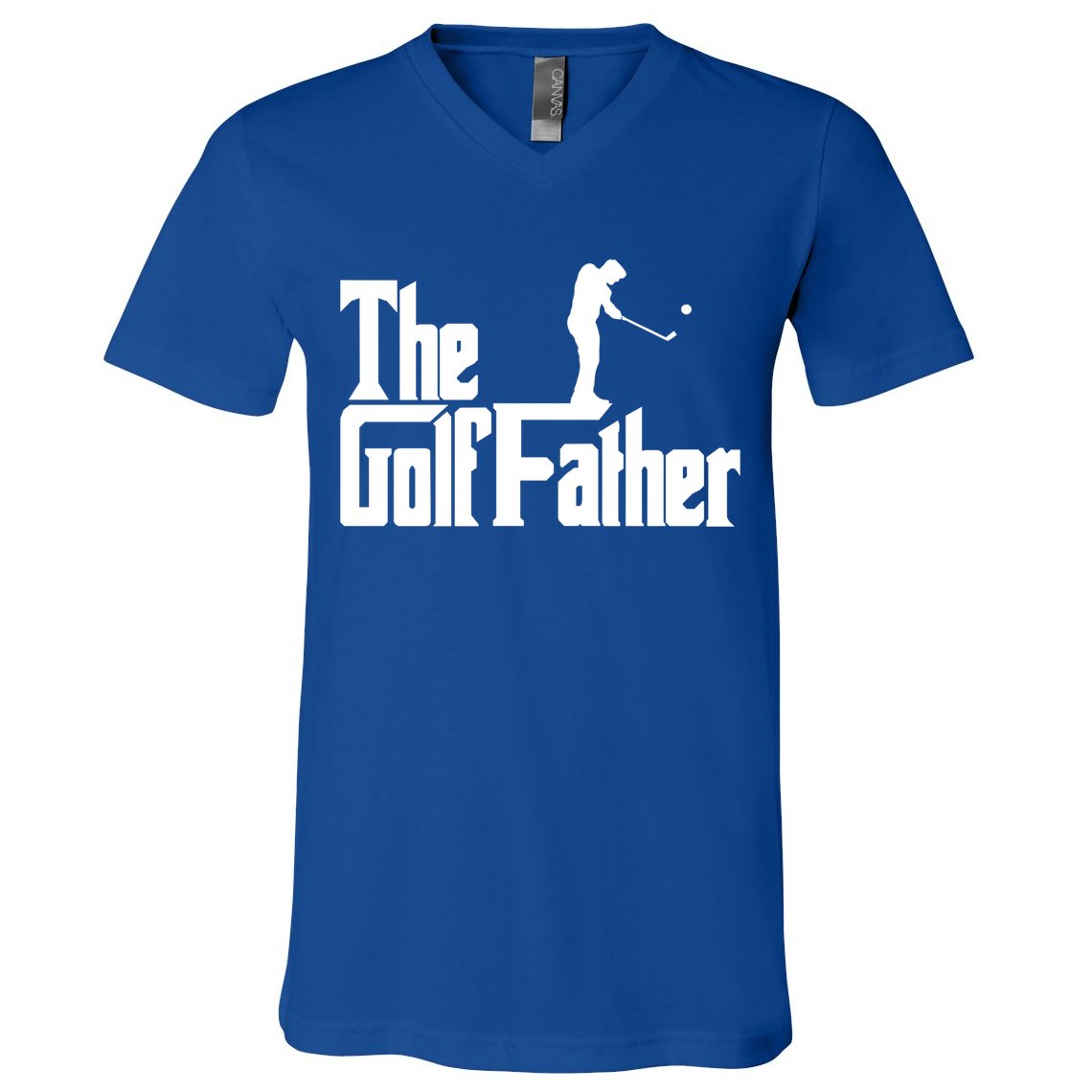 The Golffather Funny Golf Design Golfer Gift V-Neck T-Shirt