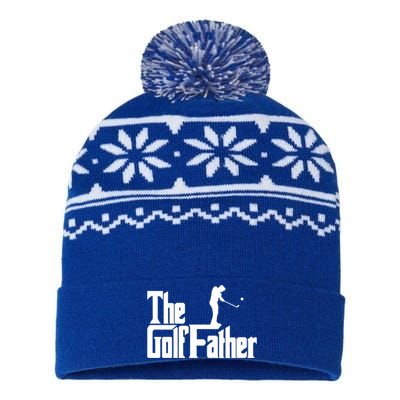 The Golffather Funny Golf Design Golfer Gift USA-Made Snowflake Beanie