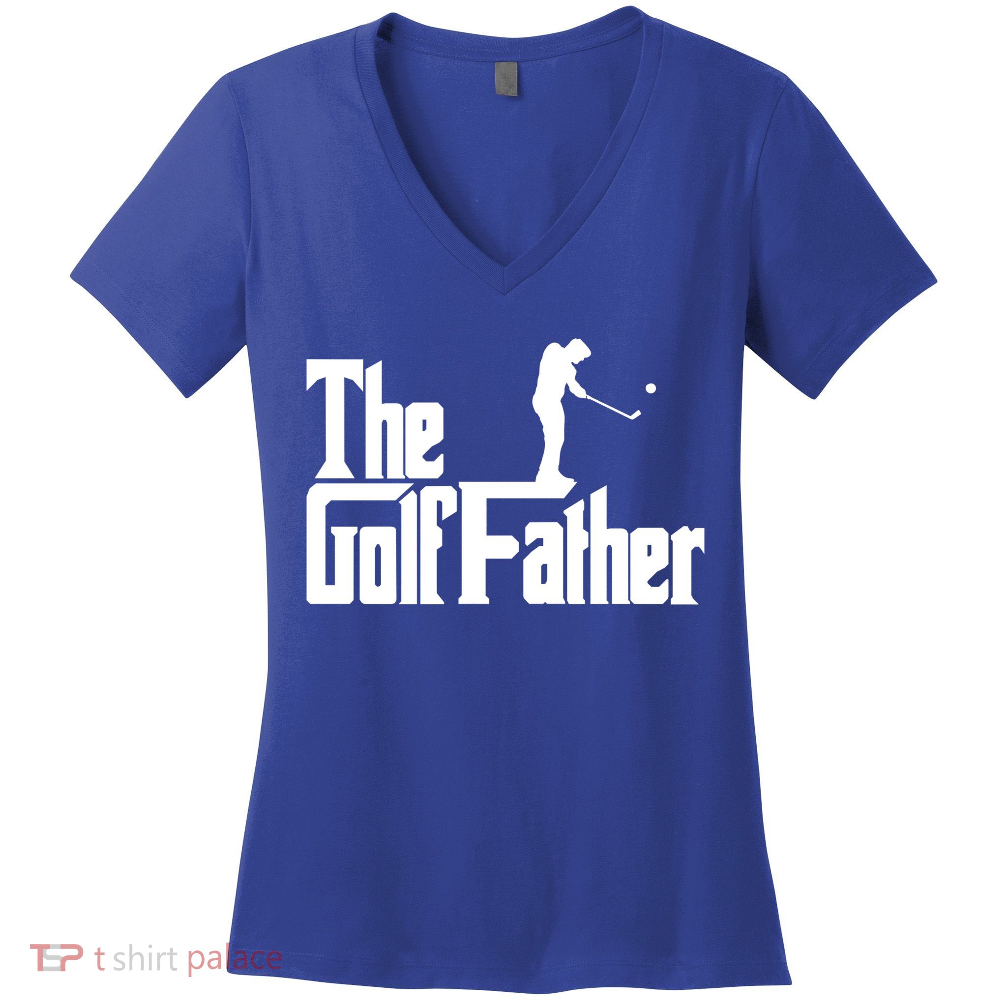 The Golffather Funny Golf Design Golfer Gift Women's V-Neck T-Shirt