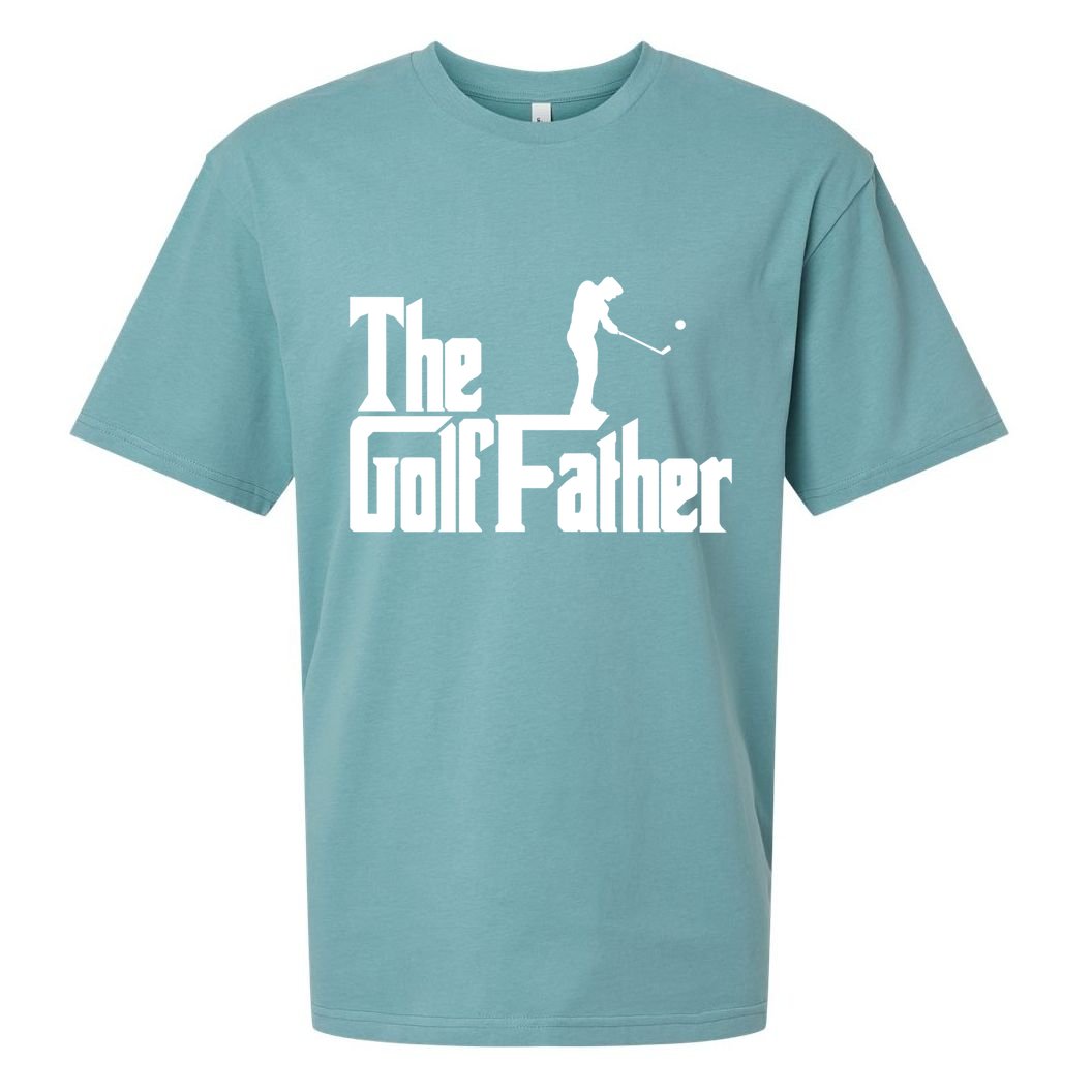The Golffather Funny Golf Design Golfer Gift Sueded Cloud Jersey T-Shirt