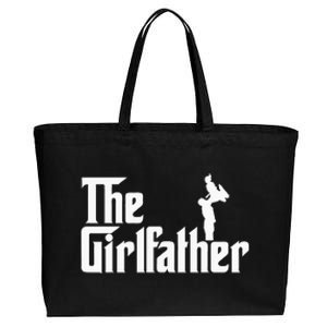 The Girl Father Gift Funny Dad Of Girls Best Fathers Day Cotton Canvas Jumbo Tote