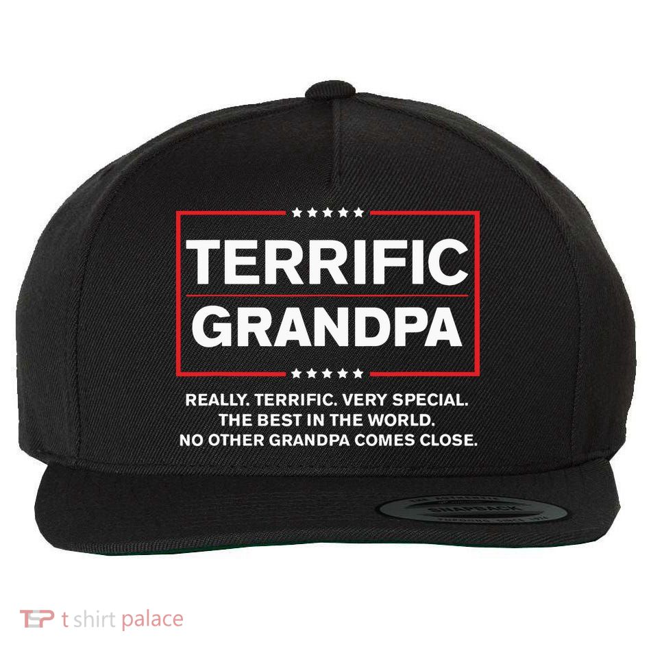 Terrific Grandpa Funny Donald Trump Campaign Style Wool Snapback Cap